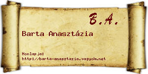 Barta Anasztázia névjegykártya